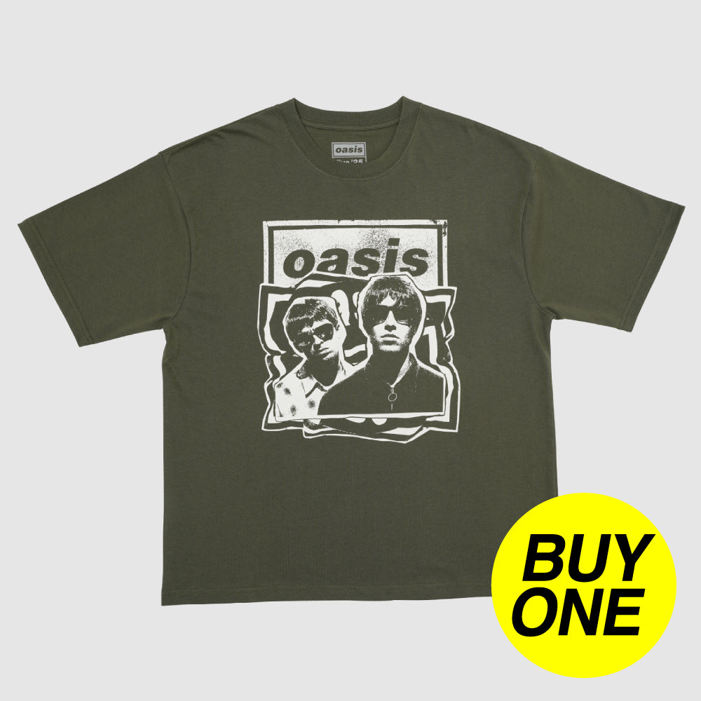 Tシャツ Paper Cut Out Photo オリーブ